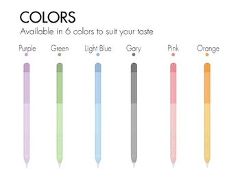 Kutija za olovke мультяшный slatka torbica za generacije Apple Olovka, novi high-end silikonska zaštitna torbica, Prelijeva gradient boje