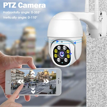 QZT WIFI PTZ Kamera Outdoor 1080P Wireless IP Camera WIFI Night Vision Video Nadzor CCTV Outdoor Home Security Camera WIFI