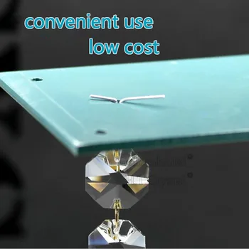Kristalnim lusterima dijelovi U obliku Zatik pinski konektor aluminij Split bakar Prizma metalna kuka perle lampa privjesak pribor
