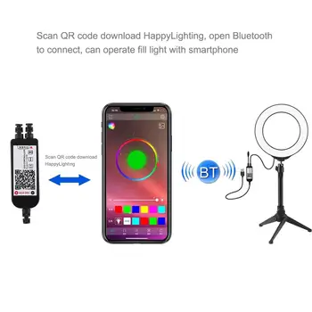 6.2 cm 16 cm fotografije rasvjeta telefon Ringlight stativ foto štand Led Selfie Bluetooth daljinski prsten svjetlo lampe TikTok Youtube