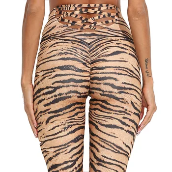 Uske ženske sportske hlače za joge s digitalnim po cijeloj površini tiger gym sweatpants za trčanje Activewear visokim Strukom yoga fitness tajice