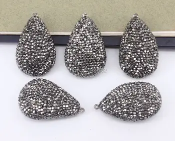 5pcs Crystal Rhinestones Kap Pendant Beads,Šarm dragulj privjesak za izradu nakita