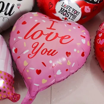 50шт 45 cm 18 cm srce, baloni za Valentinovo гелиевая folije globusa vjenčanja brak Stranke dekoracije ljubitelje poklona