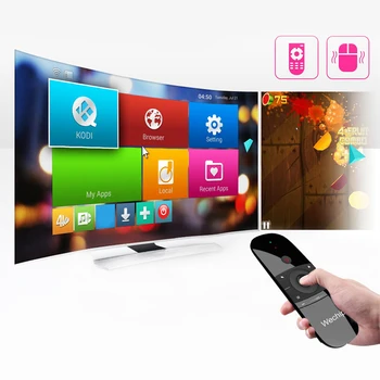 W1 2.4 G bežična tipkovnica Air Mouse Smart Remote Control za Android TV Box PC prijenosna punjiva bežična tipkovnica