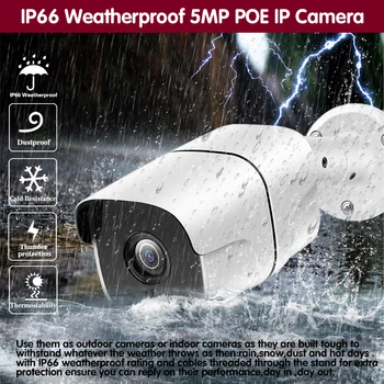 H. 265 Face Audio Zapis POE IP Kamera 5MP Metal IP66 Waterproof indoor Outdoor CCTV Kamera Night Vision Security Video ONVIF