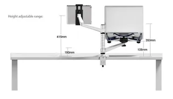 Stolni spona OA-9X Full Motion Dual Arm držač za laptop za sve laptop 10-15 cm i svih tablet PC 7-10 cm