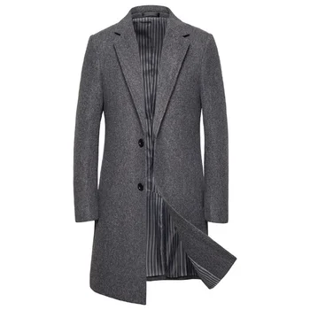 2019 Muški vune kaput visoke kvalitete luksuzni тренчкот muške zimske duge vune i mješovite jakna svakodnevno vune kaput muškog veliki veličina 5XL