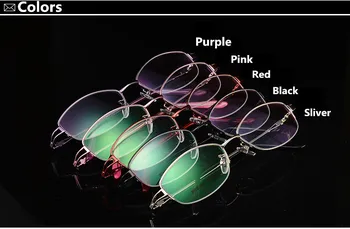 Prozirne naočale Cat Eye Alloy Frame Women Optical Clear Len pri odabiru čaše za vino Myopia Frames Eyewear Half-frame recept rimless
