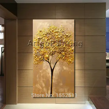Platna Slikarstvo moderne ručno oslikane мастихин 3D teksture cvijet stablo zidni paneli za dnevni boravak doma dekor