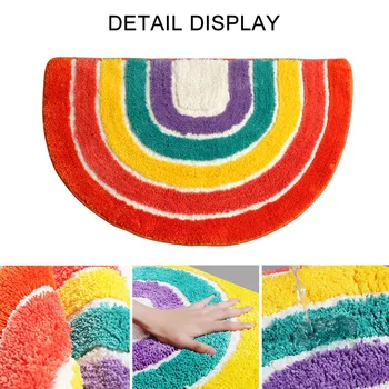 19,6 x 31,4 cm нескользящие tepisi Rainbow uzorak okrugli tepih za dnevni boravak, spavaće kućanski tepisi