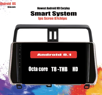 Carplay Android 10.0 auto DVD Radio mediji za Toyota Prado 120 150 2018 2019 Авторадио GPS Navigacija stereo kasetofon