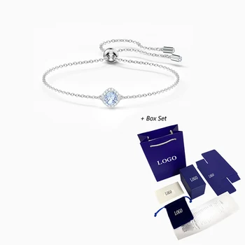2020 Fashion SWA New Angel MEKANE Bracelet šarmantan plava kvadratnom uređena klizač narukvica ženska romantični nakit poklon
