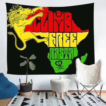 Simsant Rasta Rastafarian tapiserija Lavljom glavom Bob Marley zidna tapiserija pozadina za dnevni boravak Spavaća soba dekor GTSIZY0596