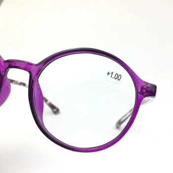 Novi 2020 ženske naočale za čitanje 6805 ljubičasto okrugle naočale za dalekovidnost u veliki ivicom priuštite baki poklon +125 +225..+400