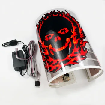 50*30 CM 40*30 CM automobilska oznaka glazbeni ritam LED Light Car Ritmu Flash Lamp Sound Activated Equalizer Fire Skull Car Styling