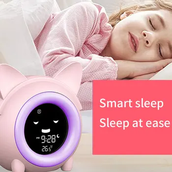 Djeca dijete alarm Sleep Training Clock šarene Night Light Digital Wake Up Clock sa temperaturom NAP brojilo za spavaće sobe