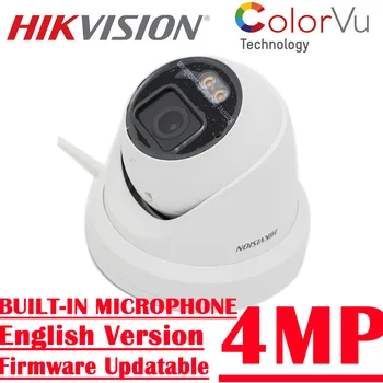 Novi ugrađeni mikrofon 4MP DS-2CD2347G2-LU bolje od DS-2CD2347G1-LU Hikvision ColorVu IP kamera POE Turret Full Color
