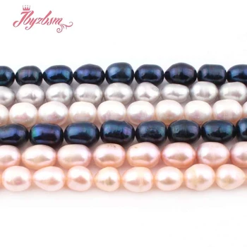 8-9 mm slatkovodni biseri ovalnog oblika slobodnih zrna prirodni kamen perle za DIY ogrlica narukvica nakit odstojnik Strand 15
