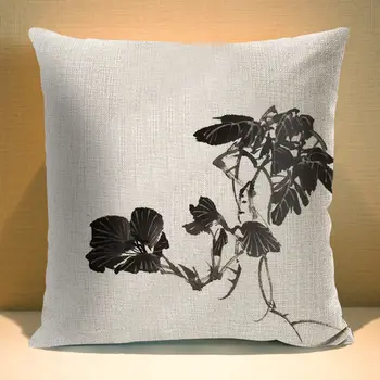 Kineski tvornica tinte jastučnicu cvijeće lana pamuk 45*45 četvornih dekorativna jastučnica za kauč kuće tiskano bacanje jastučnicu