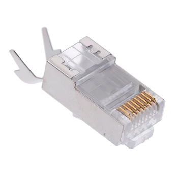 10шт Cat7 priključak Crystal utikač RJ45 zaštita mrežni Ethernet kabel 1.3 mm 23awg Rj45 Ethernet kabel udvostručiti broj 4 gore i 4 dolje