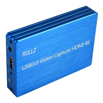 4K HDMI kompatibilan USB 3.0 Video Capture Card PC Phone Game Recording Box Mikrofon Audio Input 1080P 60fps OBS Live Streaming Device