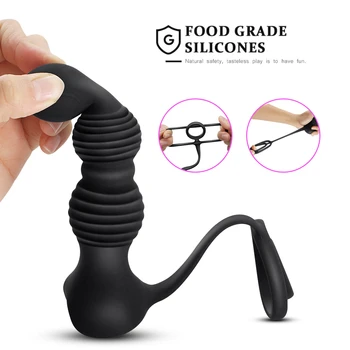 HWOK bežični daljinski penis prsten vibrator za parove muške masaža prostate odgađanje ejakulacije Cockring adult Sex igračke maser